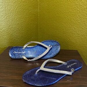 American Eagle Outfitters Women's Sparkling Blue Sandals